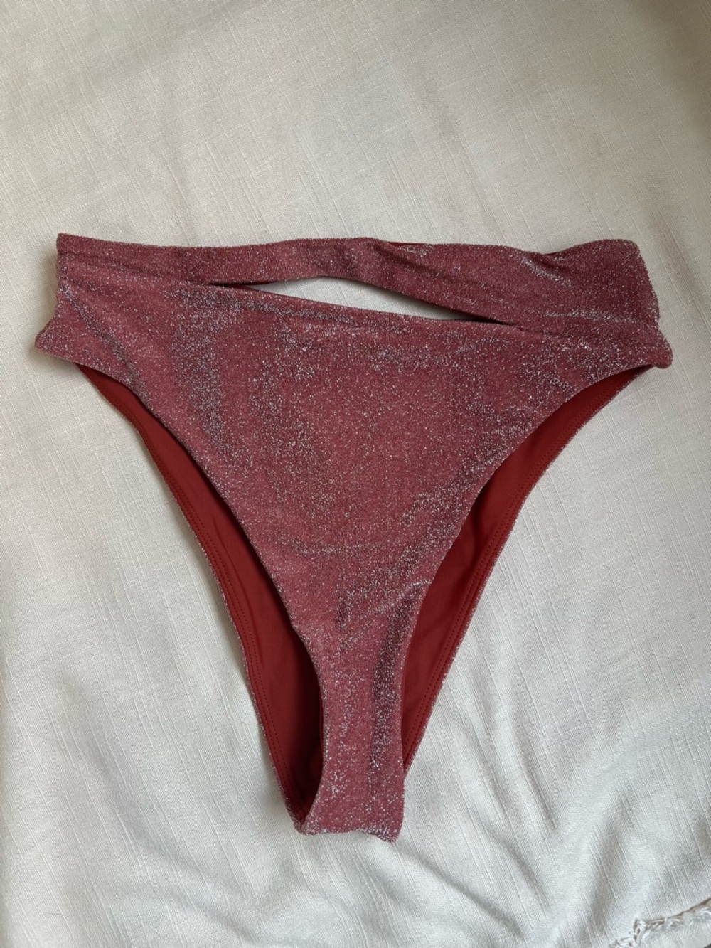 Revolve x LOVEWAVE SWIM The Dunja Bikini Set In Metallic Dusty Rose
